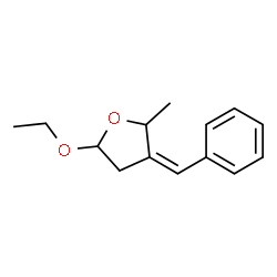 Furan, 5-ethoxytetrahydro-2-methyl-3-(phenylmethylene)-, (3Z)- (9CI)结构式