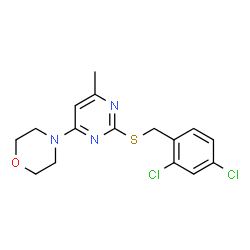2,4-DICHLOROBENZYL 4-METHYL-6-MORPHOLINO-2-PYRIMIDINYL SULFIDE结构式