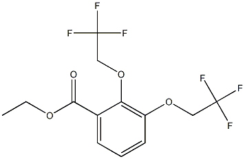 2,3-Bis-(2,2,2-trifluoro-ethoxy)-benzoic acid ethyl ester结构式