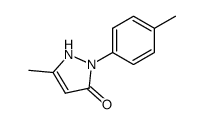 3-methyl-1-(4-methylphenyl)-3-pyrazolin-5-one结构式