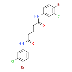N,N'-Bis(4-bromo-3-chlorophenyl)pentanediamide结构式