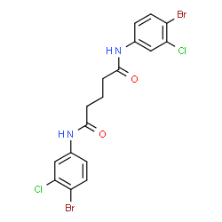 N,N'-Bis(4-bromo-3-chlorophenyl)pentanediamide Structure