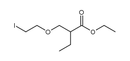 3-(2-Jodaethoxy)-2-aethylpropionsaeureaethylester结构式