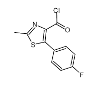 RAC-5-(4-FLUOROPHENYL)-2-METHYL-1,3-THIAZOLE-4-CARBONYL CHLORIDE结构式