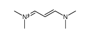 3-(dimethylamino)prop-2-enylidene-dimethylazanium结构式