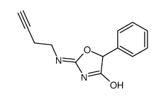 2-(but-3-ynylamino)-5-phenyl-1,3-oxazol-4-one结构式