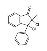 2,3-dichloro-2-methyl-3-phenyl-indan-1-one Structure