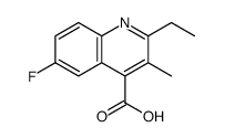 2-ethyl-6-fluoro-3-methylquinoline-4-carboxylic acid structure