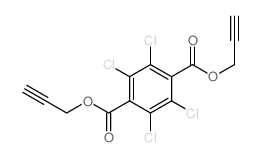 diprop-2-ynyl 2,3,5,6-tetrachlorobenzene-1,4-dicarboxylate Structure