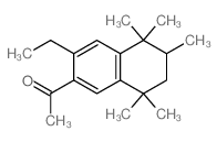 1-(3-ethyl-5,5,6,8,8-pentamethyl-tetralin-2-yl)ethanone结构式