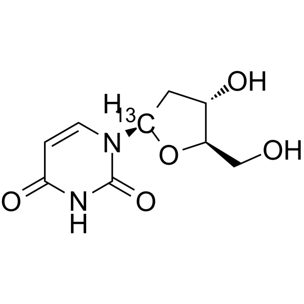 2'-Deoxyuridine-1′-13C Structure