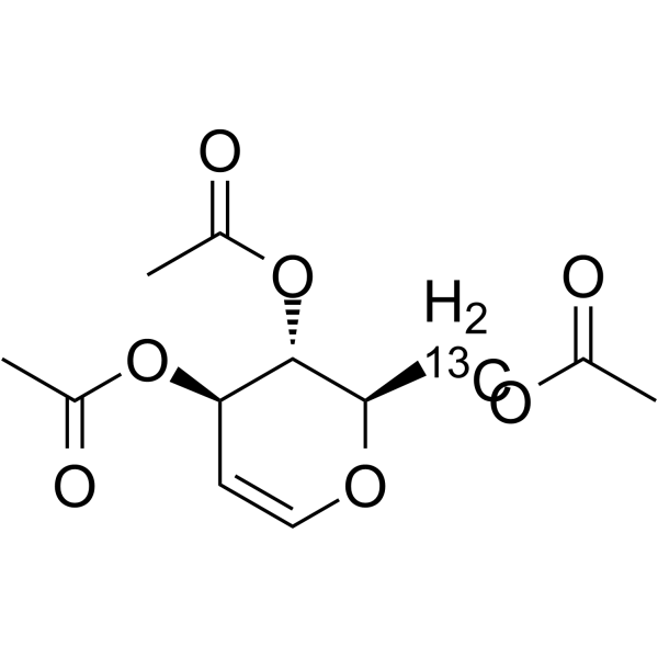 三-O-乙酰基-D-[6-13C]葡萄糖结构式