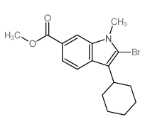 METHYL 2-BROMO-3-CYCLOHEXYL-1-METHYL-1H-INDOLE-6-CARBOXYLATE structure