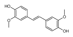 1,2-bis(3-methoxy-4-hydroxyphenyl)ethylene Structure