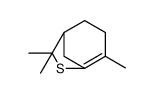 4,7,7-trimethyl-6-thiabicyclo[3.2.1]oct-4-ene结构式