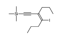 (4-iodo-3-propylhept-3-en-1-ynyl)-trimethylsilane结构式