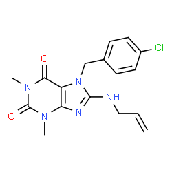 8-(allylamino)-7-(4-chlorobenzyl)-1,3-dimethyl-3,7-dihydro-1H-purine-2,6-dione structure