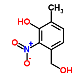 3-(Hydroxymethyl)-6-methyl-2-nitrophenol结构式