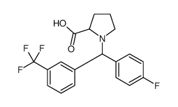 1-[(4-fluorophenyl)-[3-(trifluoromethyl)phenyl]methyl]pyrrolidine-2-carboxylic acid结构式