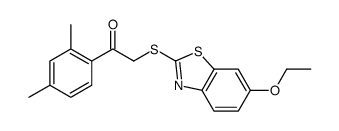 1-(2,4-dimethylphenyl)-2-[(6-ethoxy-1,3-benzothiazol-2-yl)sulfanyl]ethanone结构式