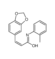 (E)-3-(1,3-benzodioxol-5-yl)-N-(2-methylphenyl)prop-2-enamide Structure