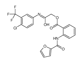 [2-[4-chloro-3-(trifluoromethyl)anilino]-2-oxoethyl] 2-(furan-2-carbonylamino)benzoate结构式