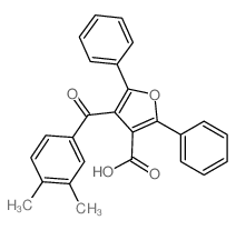 4-(3,4-dimethylbenzoyl)-2,5-diphenyl-furan-3-carboxylic acid picture