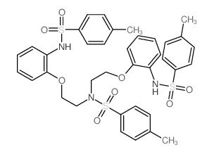 4-methyl-N,N-bis[2-[2-[(4-methylphenyl)sulfonylamino]phenoxy]ethyl]benzenesulfonamide structure