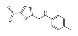 4-Methyl-N-[(5-nitro-2-thienyl)methyl]aniline结构式