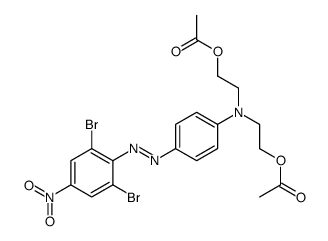 2,2'-[[4-[(2,6-dibromo-4-nitrophenyl)azo]phenyl]imino]bisethyl diacetate Structure