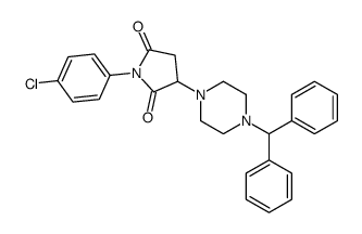 3-(4-benzhydrylpiperazin-1-yl)-1-(4-chlorophenyl)pyrrolidine-2,5-dione Structure