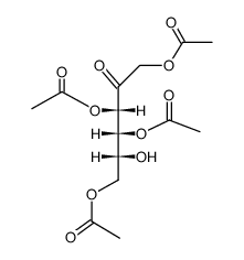 O1,O3,O4,O6-Tetraacetyl-D-fructose Structure