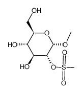 methyl 2-O-methanesulfonyl-α-D-glucopyranoside结构式