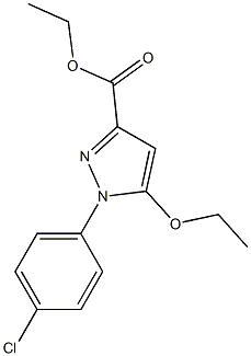1-(4-chloro-phenyl)-5-ethoxy-1H-pyrazole-3-carboxylic acid ethyl ester Structure