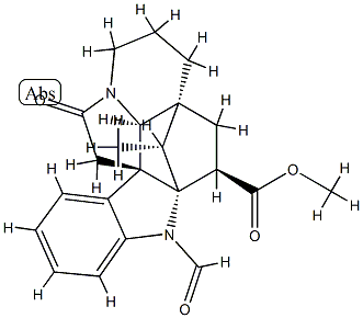 (5α,12β,19α,20R)-1-Formyl-10-oxo-2α,20-cycloaspidospermidine-3β-carboxylic acid methyl ester structure