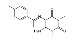 6-amino-1,3-dimethyl-5-(1-p-tolyl-ethylideneamino)-1H-pyrimidine-2,4-dione结构式