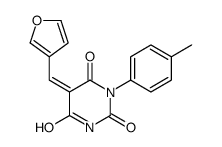 (5Z)-5-(furan-3-ylmethylidene)-1-(4-methylphenyl)-1,3-diazinane-2,4,6-trione Structure