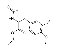 DL-2-Acetamino-3-(3,4-dimethoxy-phenyl)-propionsaeure-ethylester结构式