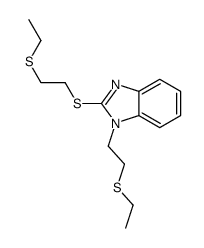 1-(2-ethylsulfanylethyl)-2-(2-ethylsulfanylethylsulfanyl)benzimidazole结构式