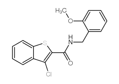 Benzo[b]thiophene-2-carboxamide, 3-chloro-N-[(2-methoxyphenyl)methyl]- (9CI) structure