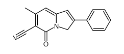 7-methyl-5-oxo-2-phenyl-3,5-dihydroindolizine-6-carbonitrile结构式