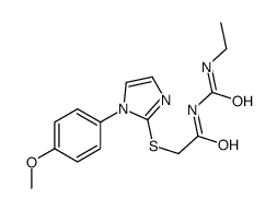 N-(ethylcarbamoyl)-2-[1-(4-methoxyphenyl)imidazol-2-yl]sulfanylacetamide Structure