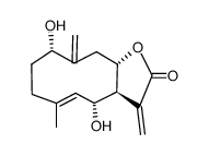 (E)-(4R,9S,11AS)-4,9-DIHYDROXY-6-METHYL-3,10-DIMETHYLENE-3A,4,7,8,9,10,11,11A-OCTAHYDRO-3H-CYCLODECA[B]FURAN-2-ONE structure