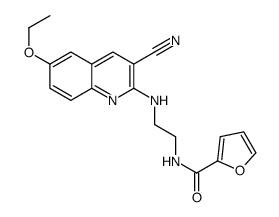 2-Furancarboxamide,N-[2-[(3-cyano-6-ethoxy-2-quinolinyl)amino]ethyl]-(9CI) structure