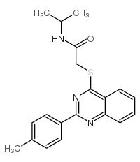 Acetamide, N-(1-methylethyl)-2-[[2-(4-methylphenyl)-4-quinazolinyl]thio]- (9CI) Structure
