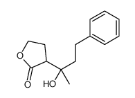 3-(2-hydroxy-4-phenylbutan-2-yl)oxolan-2-one结构式