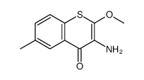 3-amino-2-methoxy-6-methylthiochromen-4-one Structure