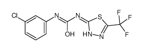 1-(3-chlorophenyl)-3-[5-(trifluoromethyl)-1,3,4-thiadiazol-2-yl]urea结构式