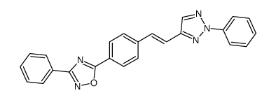 3-phenyl-5-{4-[2-(2-phenyl-2H-[1,2,3]triazol-4-yl)-vinyl]-phenyl}-[1,2,4]oxadiazole Structure