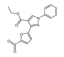 3-(5-nitro-furan-2-yl)-1-phenyl-1H-pyrazole-4-carboxylic acid ethyl ester Structure